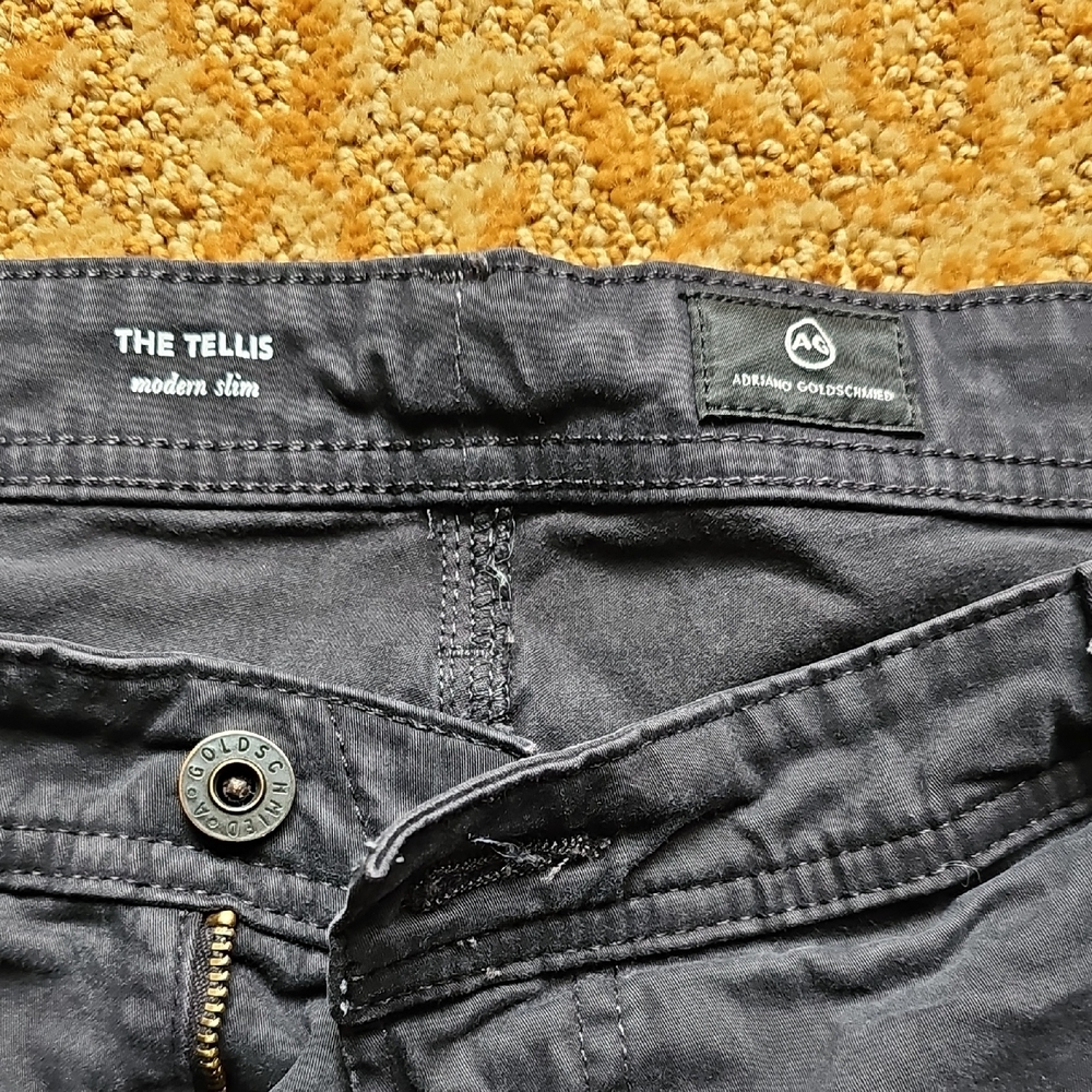 Ag Adriano Goldschmied The Tellis Modern Slim Black Jeans - Picture 2 of 4